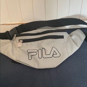 Fila Gray and Black Belt Bag